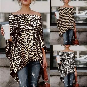Leopard Print Off the Shoulder Poncho